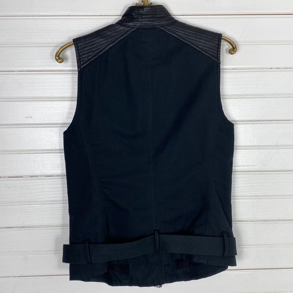 Lucky Brand Goat Leather Trim Vest Size Small - Picture 3 of 7